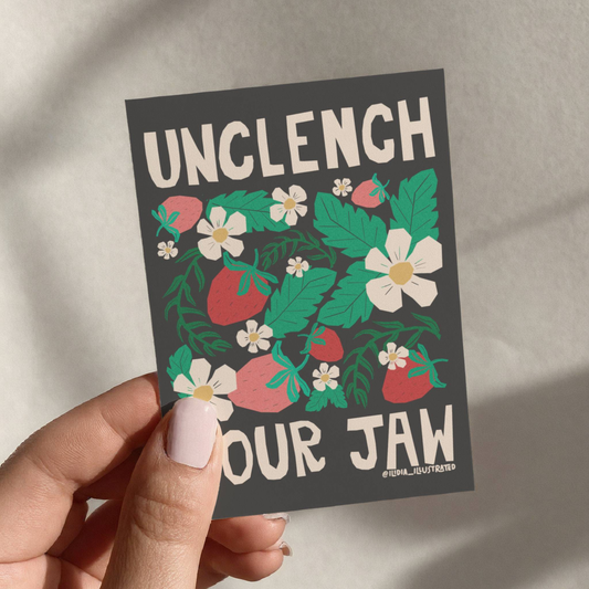 Unclench Your Jaw Strawberry Mini Art Print