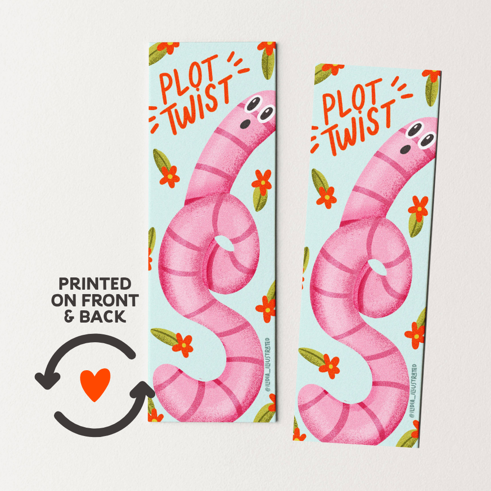 Twisty Worm Plot Twist Heavyweight Art Bookmark
