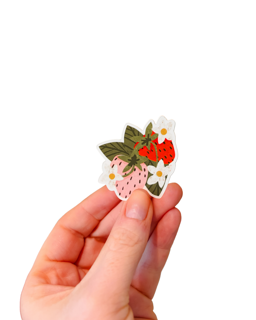 Bunch of Strawberries Vinyl Sticker (2"x1.7")