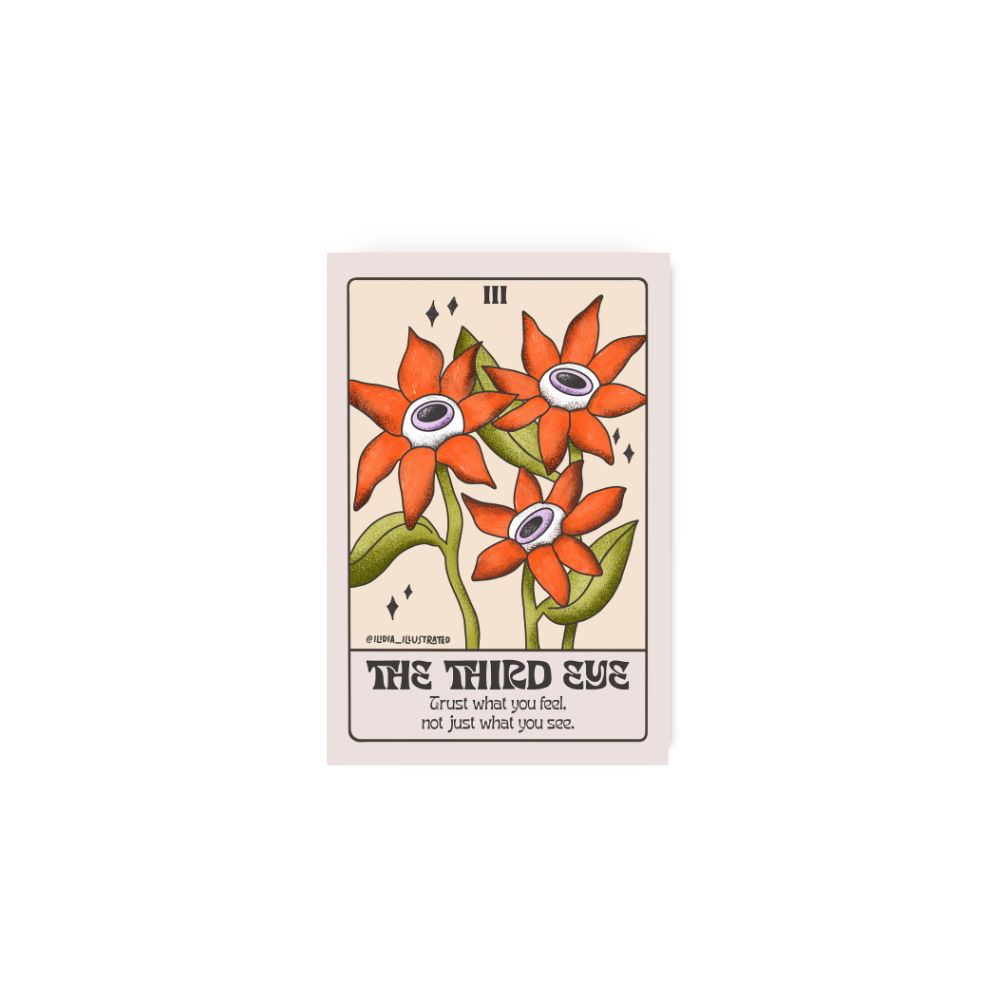 The Third Eye Flower Tarot Vinyl Sticker