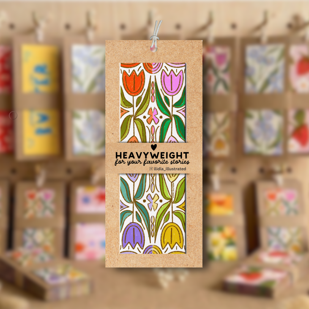 Tulip-Palooza Colorful Heavyweight Art Bookmark