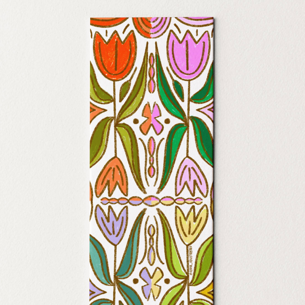 Tulip-Palooza Colorful Heavyweight Art Bookmark