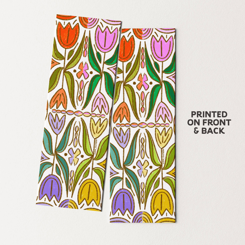 Tulip-Palooza Colorful Heavyweight Art Bookmark