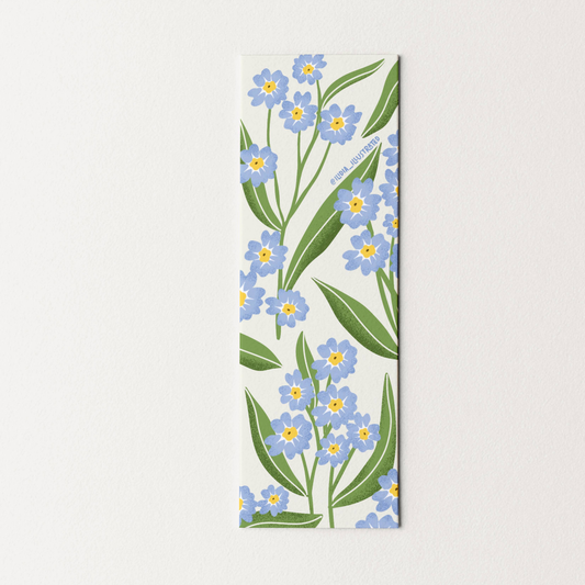Blue Forget Me Not | Heavyweight Art Bookmark