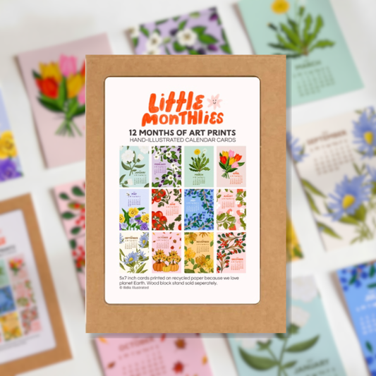 Little Monthlies 2026-2027 Mid-Year Desk Calendar Cards