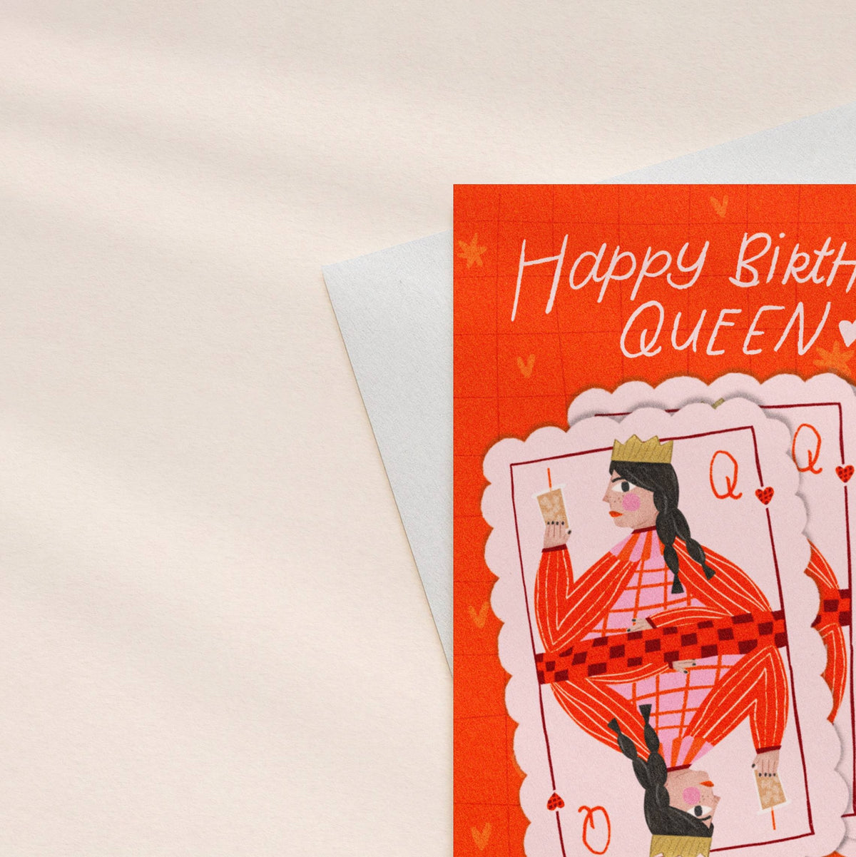 Happy Birthday, Queen [of Hearts] A2 Card (4.25"x5.5")