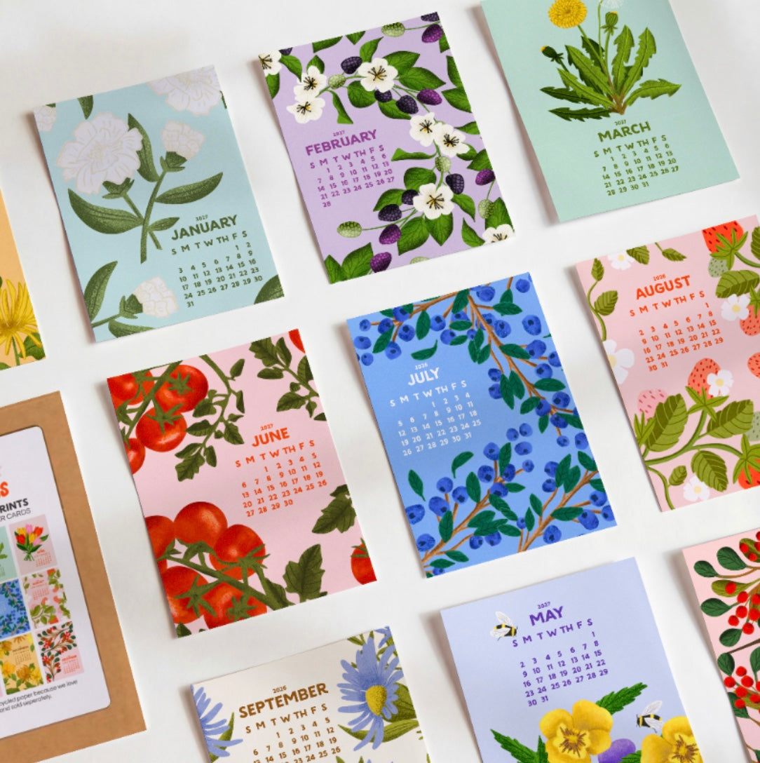 Little Monthlies 2026-2027 Mid-Year Desk Calendar Cards