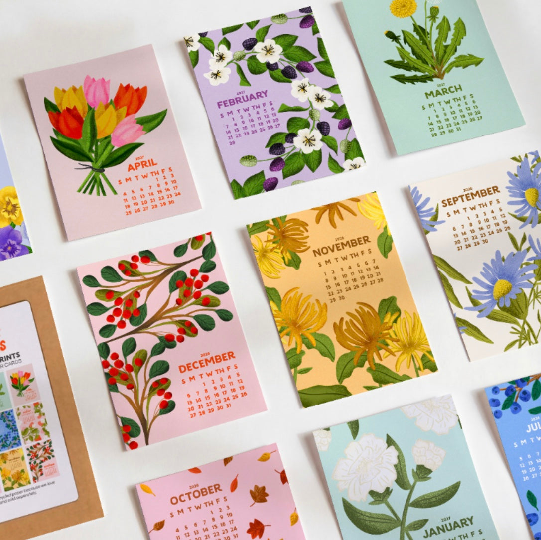 Little Monthlies 2026-2027 Mid-Year Desk Calendar Cards