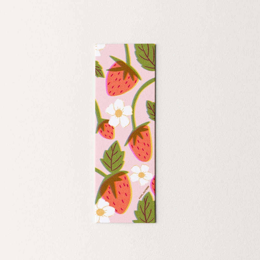 Misprint Strawberries | Heavyweight Art Bookmark