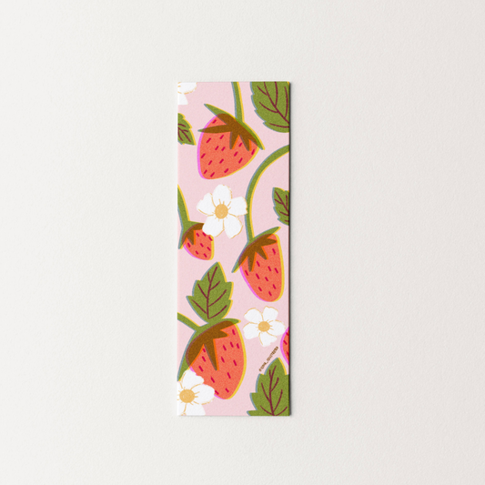 Misprint Strawberries | Heavyweight Art Bookmark
