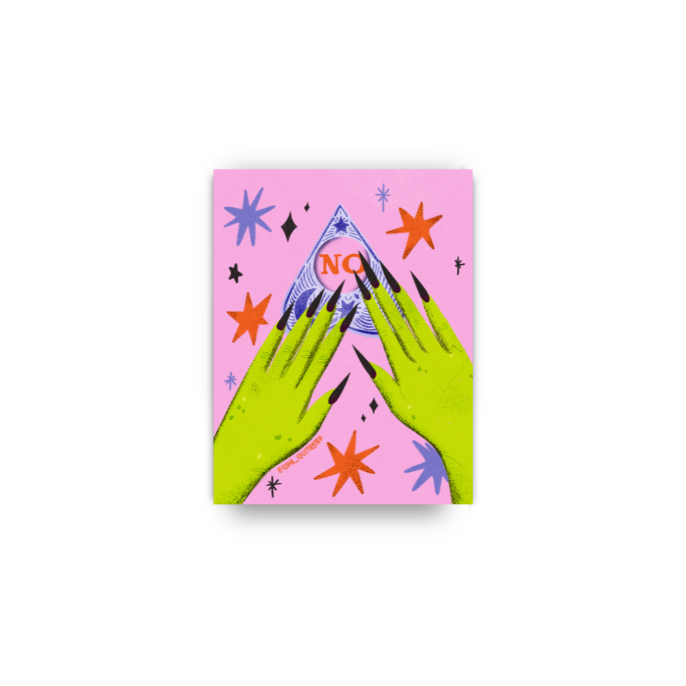 Witchy Ouija Board 'NO' Mini Art Print