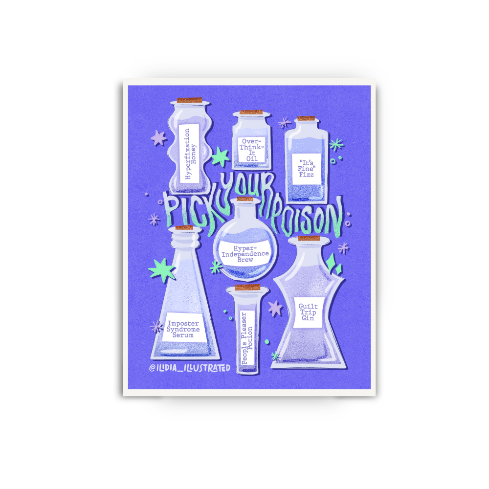 Pick Your Poison Personality Trait Art Print