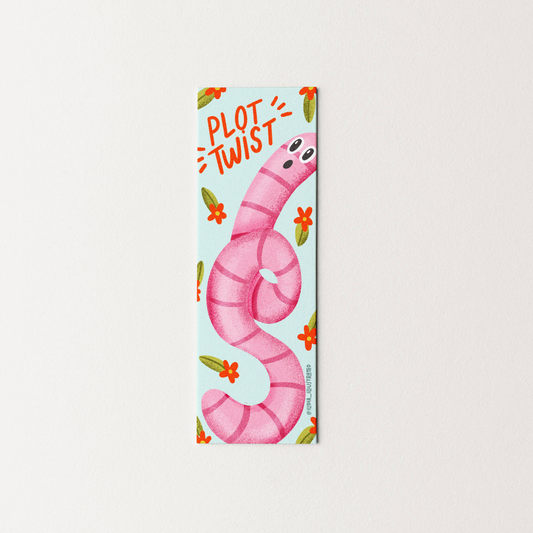 Twisty Worm Plot Twist Heavyweight Art Bookmark
