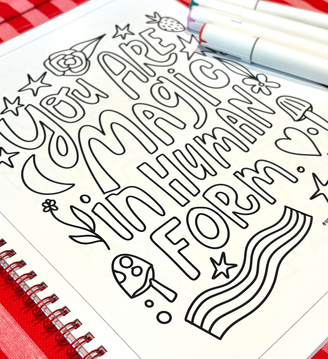 Lettering Coloring Book