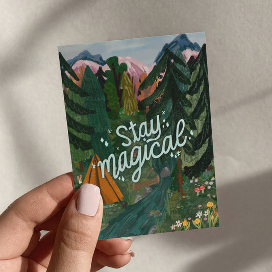 Stay Magical Forest Mini Art Print
