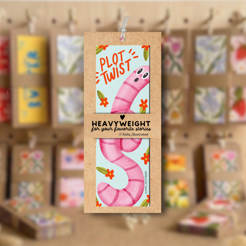 Twisty Worm Plot Twist Heavyweight Art Bookmark