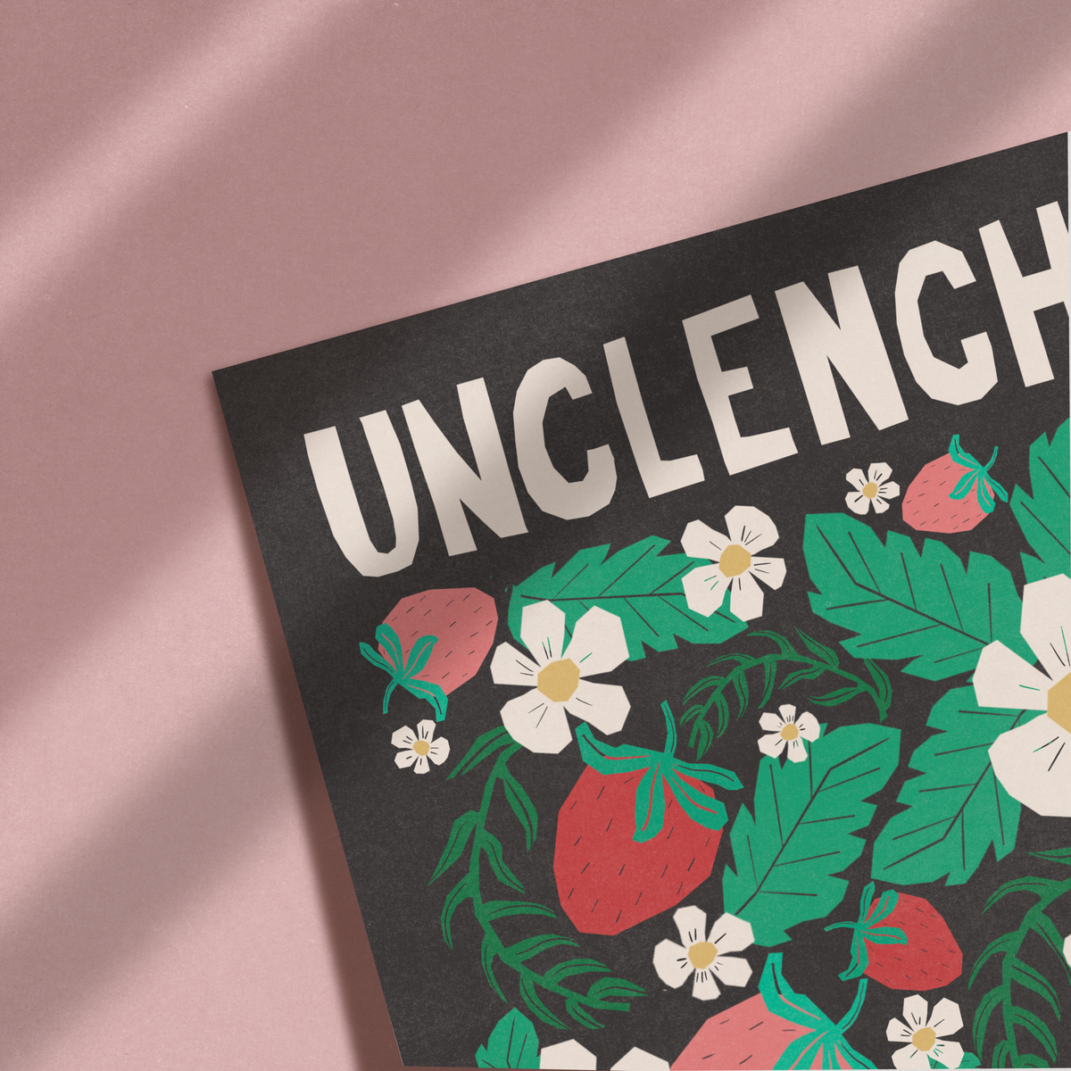 Unclench Your Jaw Strawberry Mini Art Print