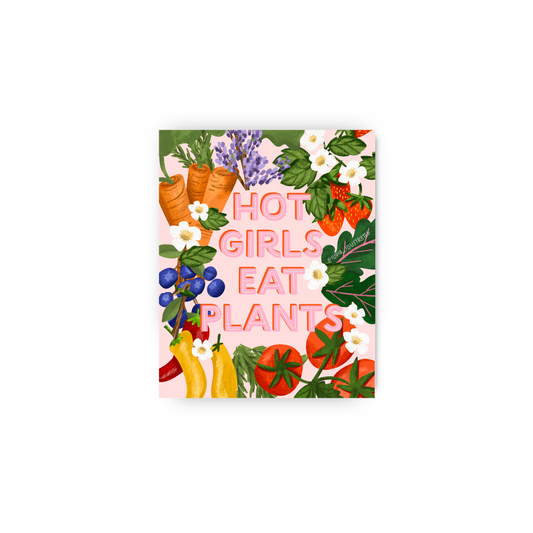 Hot Girls Eat Plants Mini Art Print
