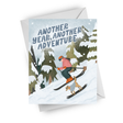 Skiing Dog Bestie Birthday Card