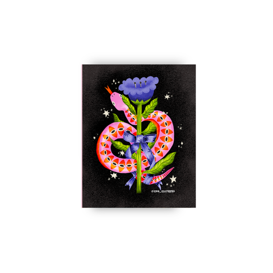 Serpent & Bloom Mini Art Print