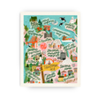 Map of Tacoma, Hand Illustrated Art Print