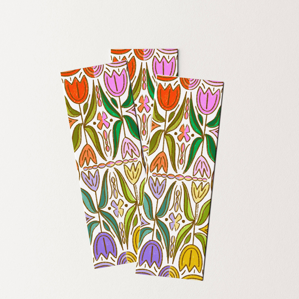 Tulip-Palooza Colorful Heavyweight Art Bookmark