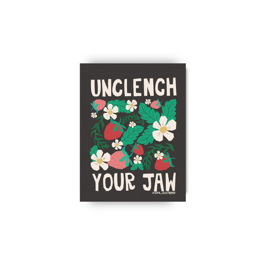 Unclench Your Jaw Strawberry Mini Art Print